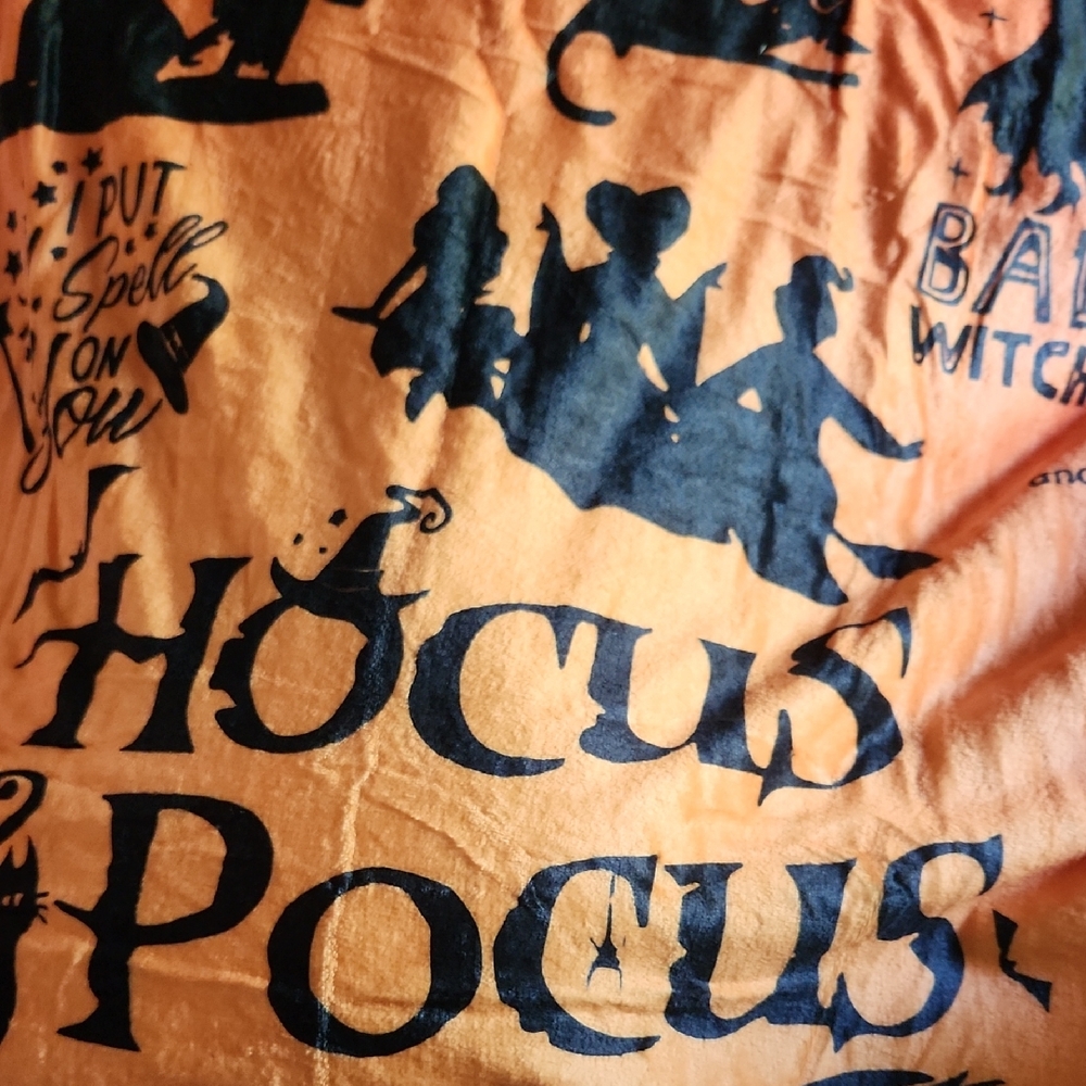 Orange Hocus Pocus Graphic Blanket